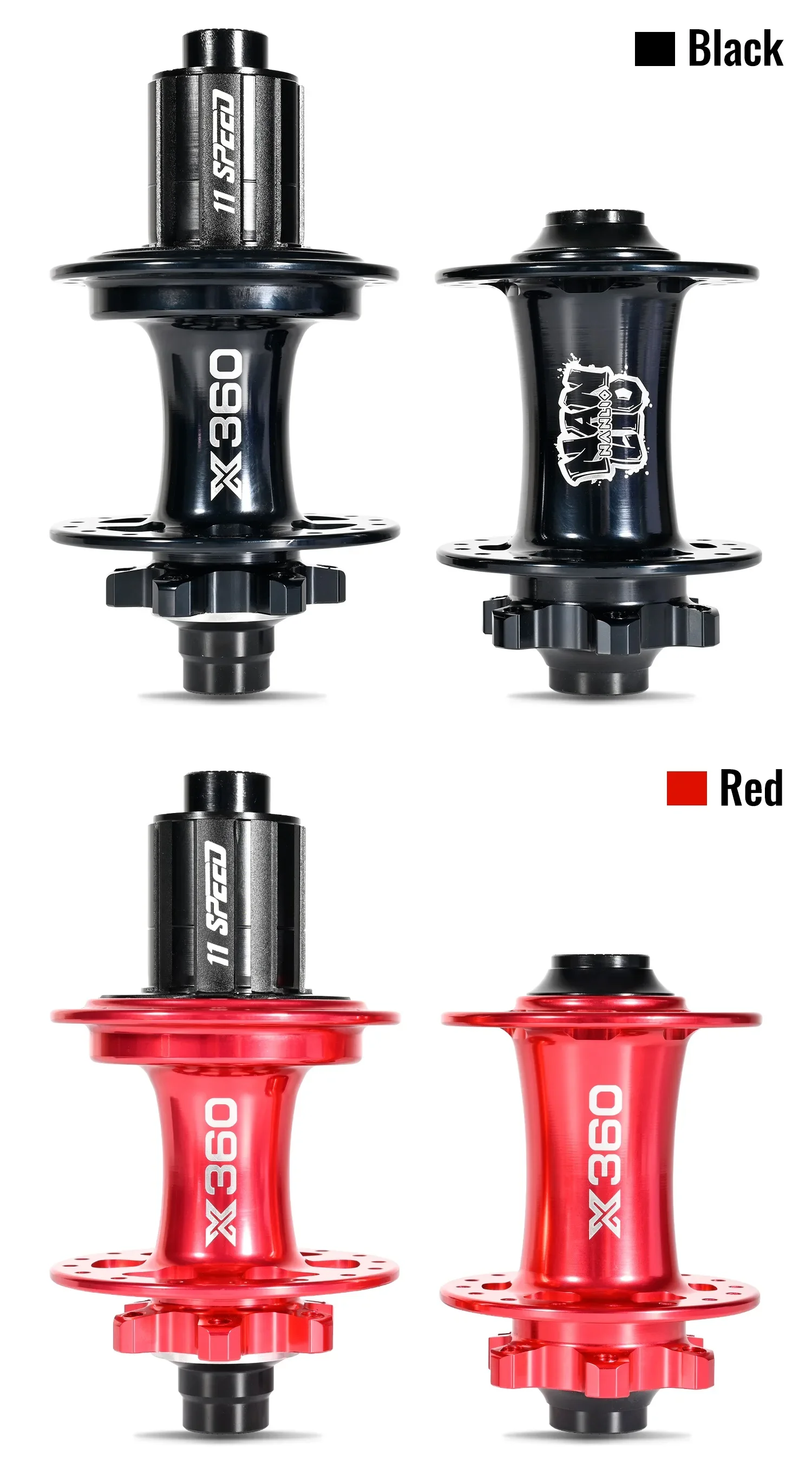 Paire De Moyeux VTT Avant/arrière - 6 Cliquets, 3 Dents, 150 Anneaux, 28/32/36 Trous, Roulements étanches