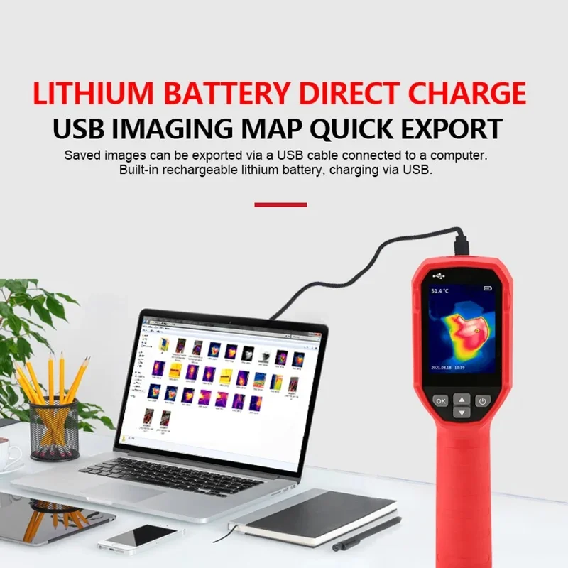 UNI-T UTi716S Thermal Camera 160x120 Infrared Imager 2MP Visual -20~550℃ Handheld Laser Pointer HVAC Auto Inspection