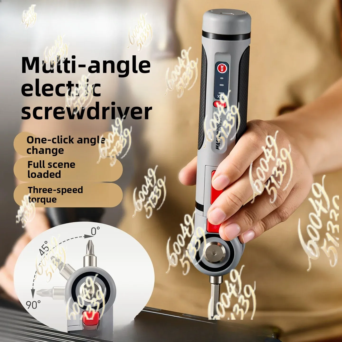 

Electric screwdriver home lithium battery handheld rechargeable screwdriver adjustable angle small tool suit