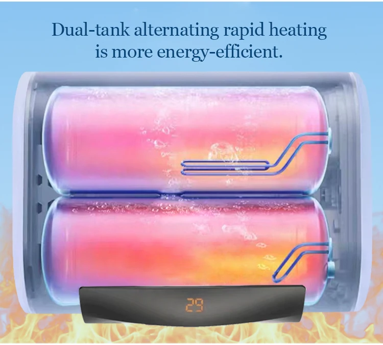 Дешевая заводская цена 80л умный солнечный водонагреватель с управлением через приложение электрический резервный отопление расширенная диагностика RV Hotel