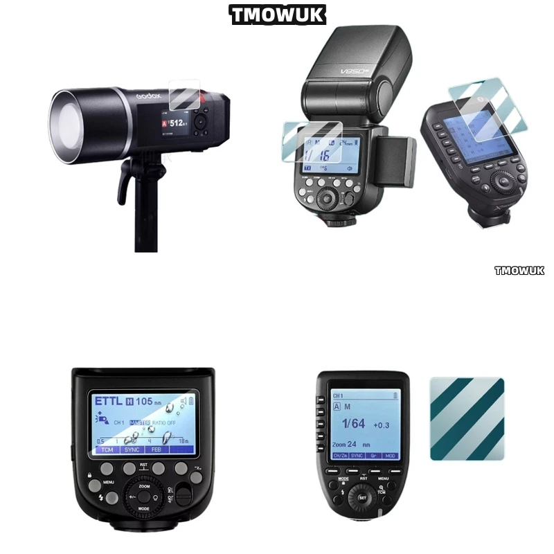 

For Godox X3 V100 V1 Pro AD600BM V860 III V850 III TT685 II V480 - Premium Quality Tempered Glass Flash Light Cover