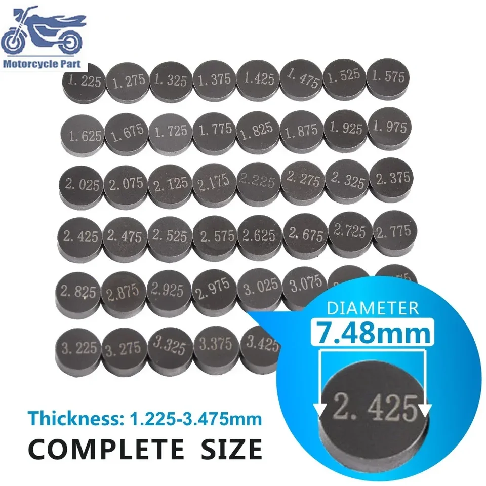 その他 shimisin Motorcycle Adjustable 7.48mm Valve Shims Kit For Suzuki ZZR 600