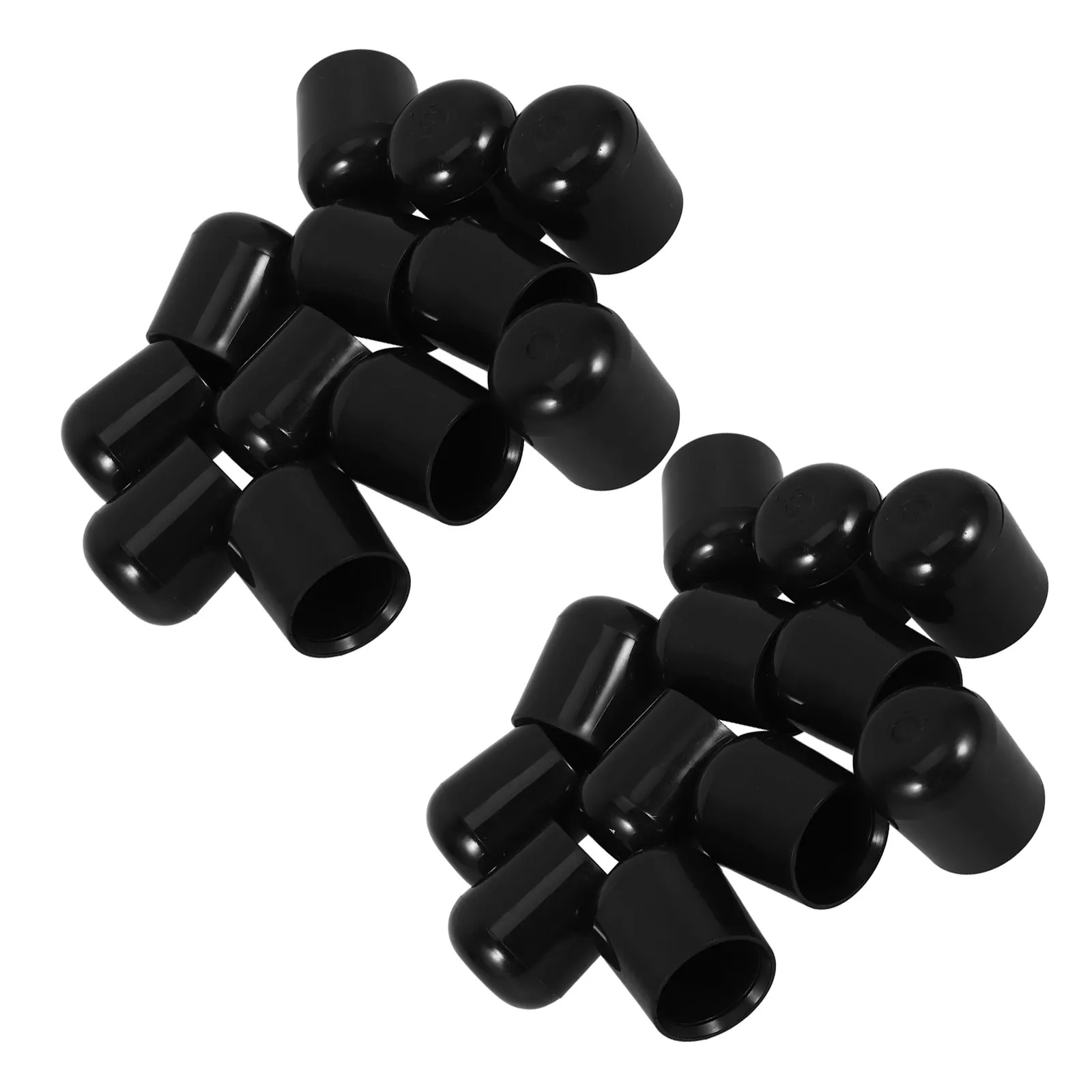 36 Pcs Folding Chair Leg Caps 7/8 Inch Furniture Feet Black Desk Covers Foldable Fittings