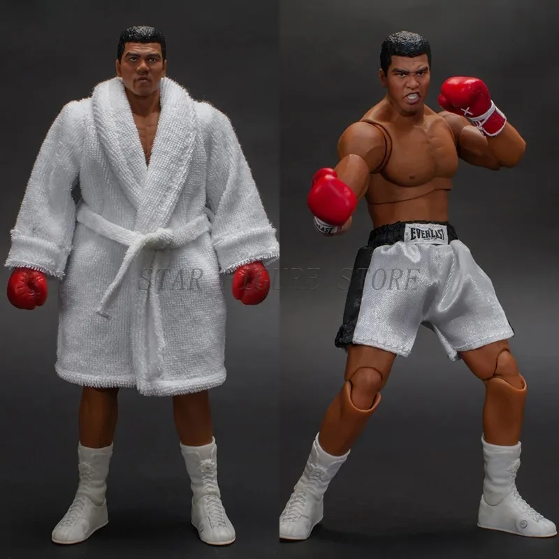 

18cm ST Muhammad Ali Action Figure PVC Movable Collection Boxer Champion Ali Cassius Marcellus Clay Jr Figurine Model Toys Gifts