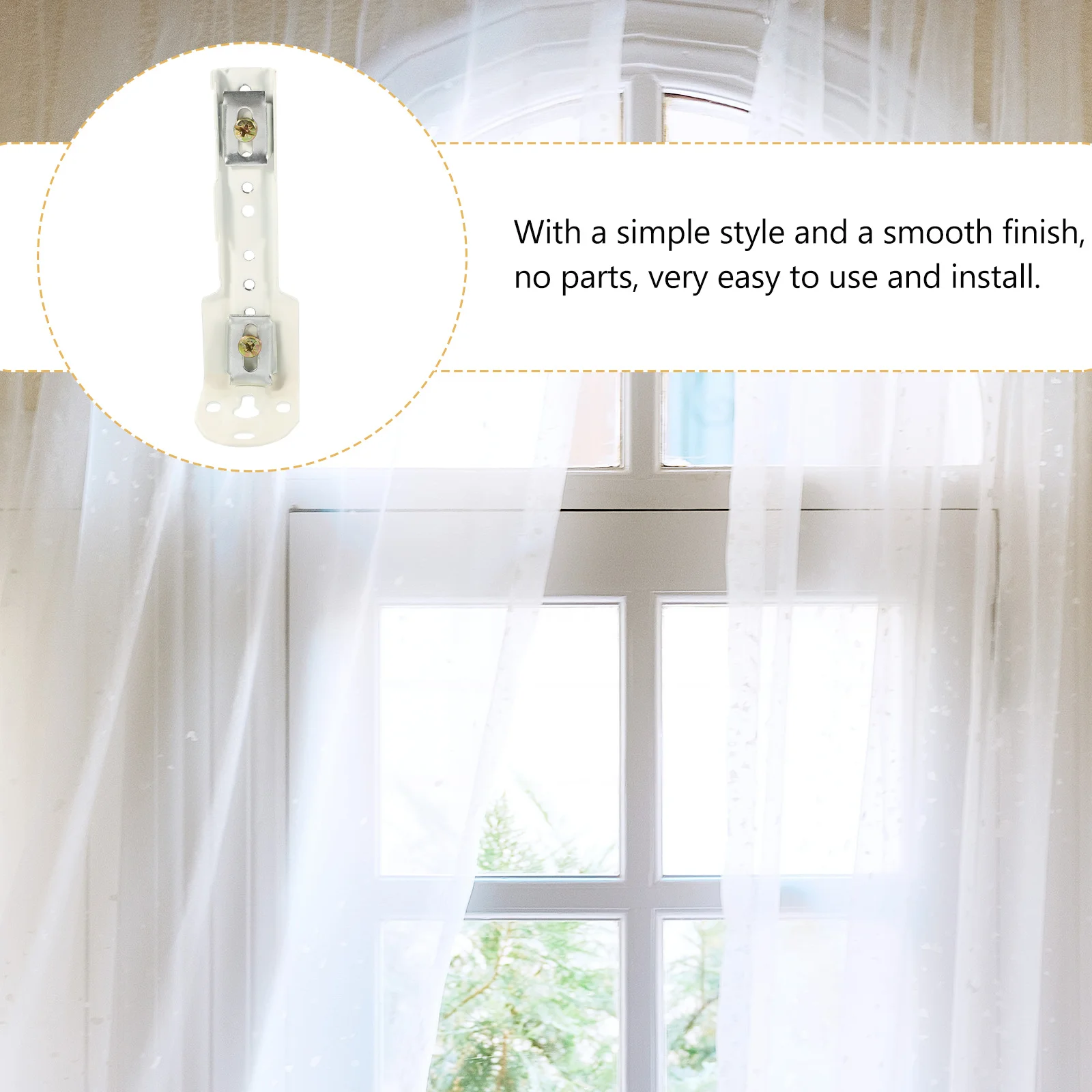 6 قطعة دعامات مسار الستارة المعدنية للمنزل والمكتب والفندق ملحقات تركيب نافذة السلس أجهزة التركيب