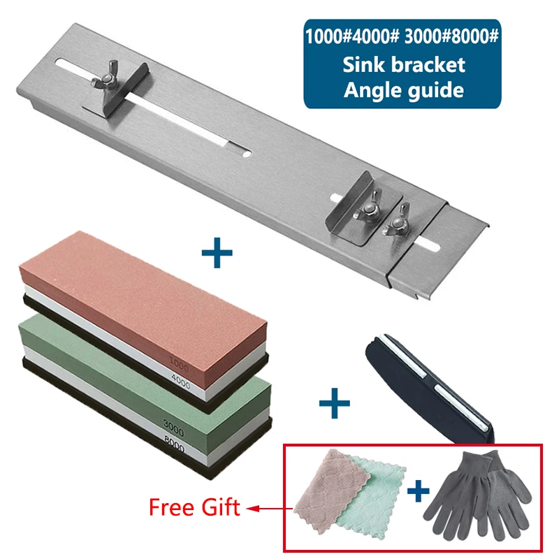 Sharpening Stone Knife Sharpener Water Stone Plate Grinding Stone Base Angle Guide Adjustable Whetstones Sink Bridge Holder