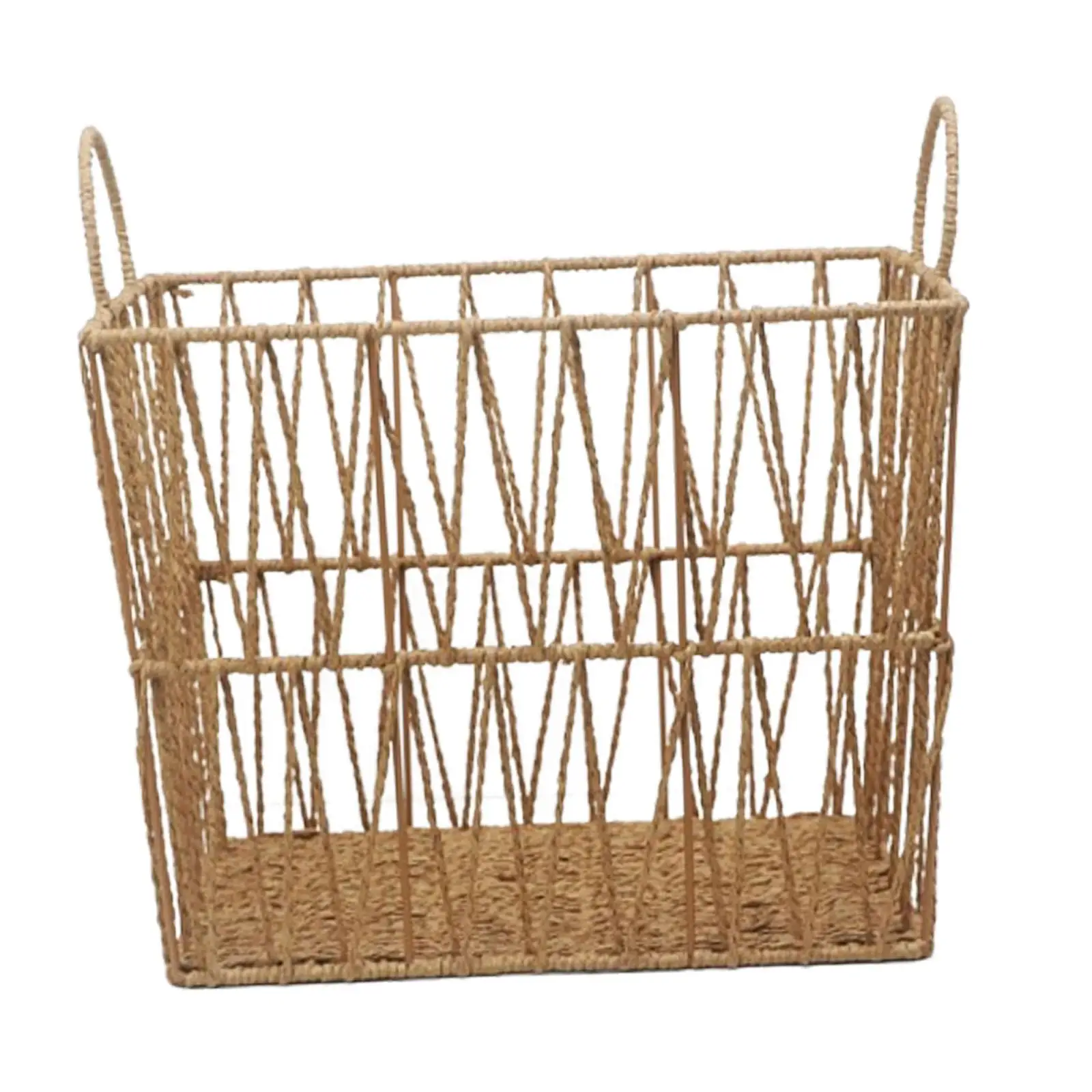 Desktop Storage Basket Portable for Vegetable Multifunction Comfortable Woven Basket for Home Bedroom Countertop Kitchen Cabinet