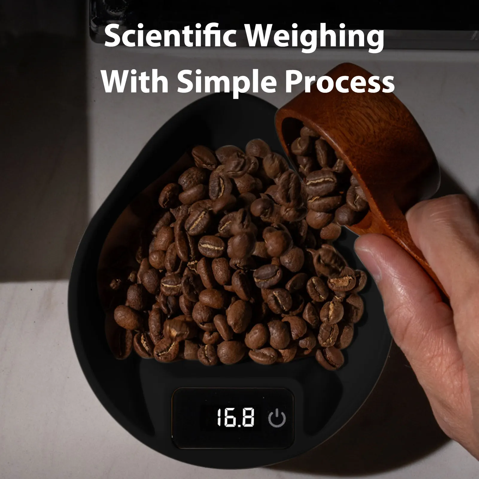 

Coffee Scale for Kitchen Electronic Coffee Scale High-Precision LED Display Round Bowl Design for Kitchen Use