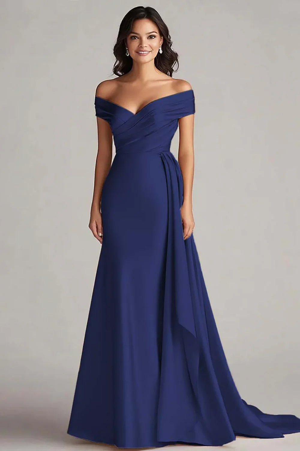 Customized V-neck Off Shoulder Floor Length Dresses for Women Party Kleider Damen Elegant Luxury Evening Dress فساتين السهرة