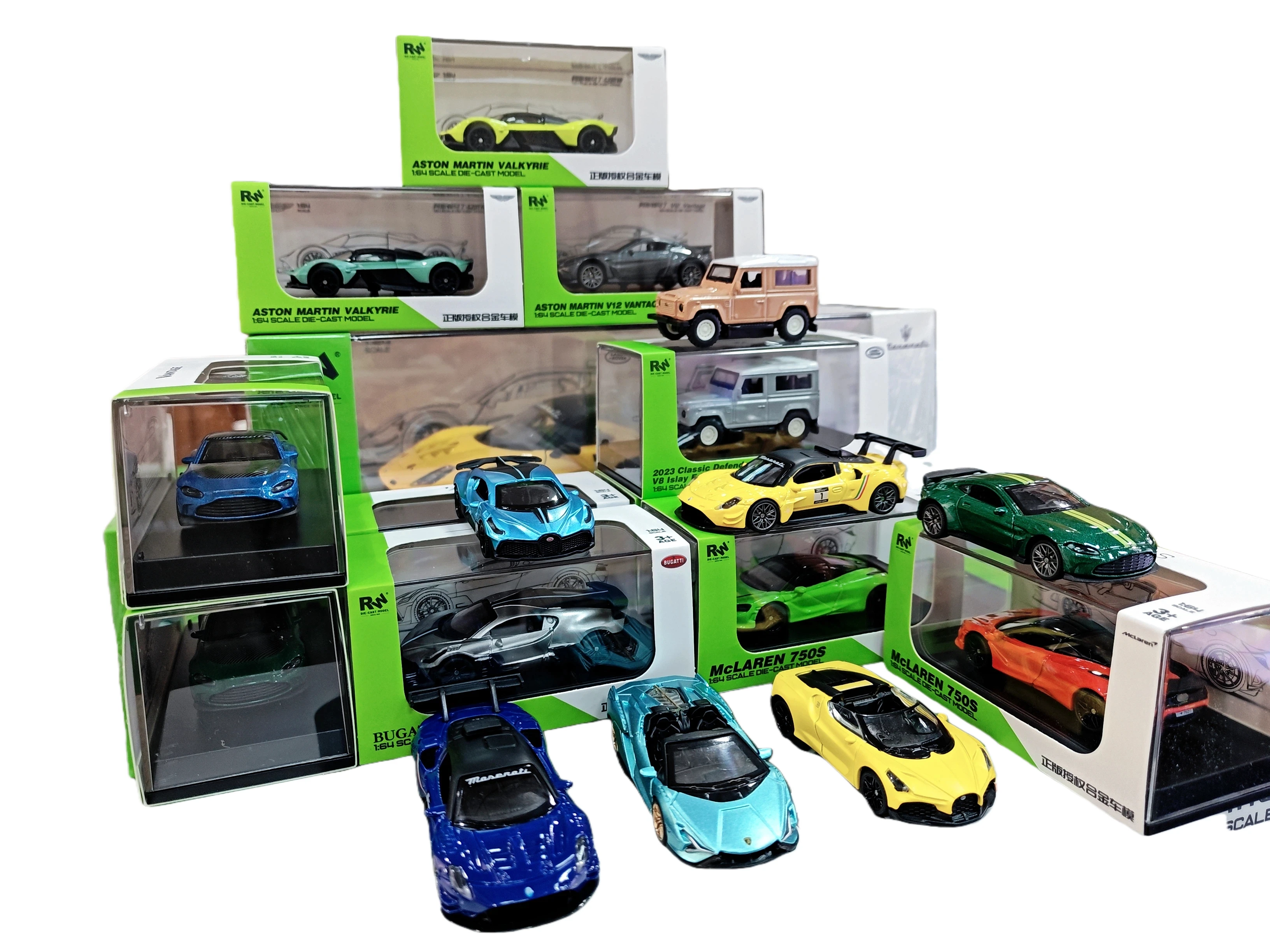 1:64 Original Land Rover Defender Aston Martin Bugatti Marsha Legierungsautomodell Spielzeug RW Simulationssammlung Geschenk Junge