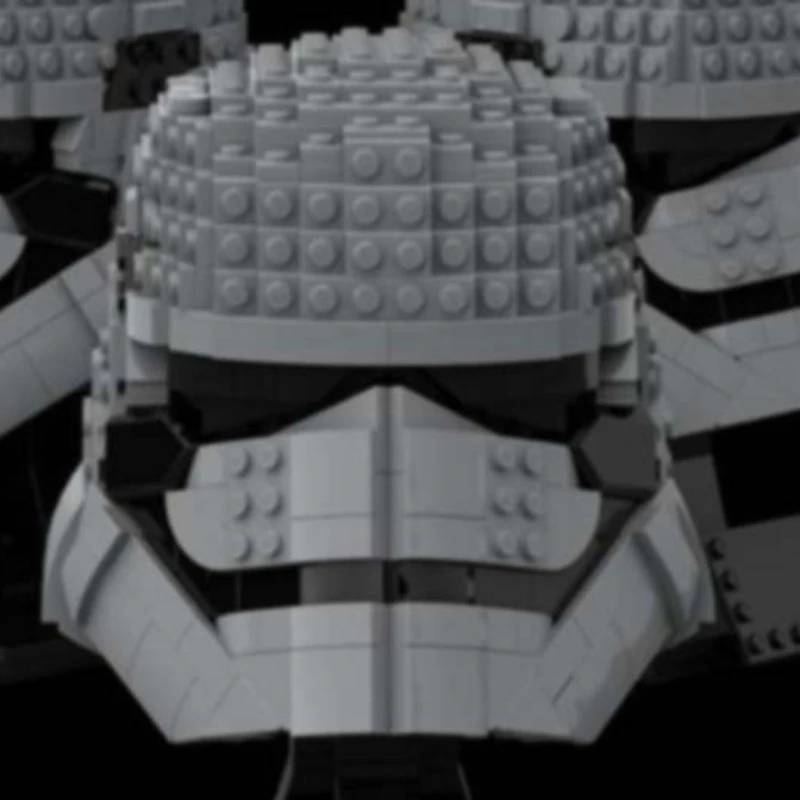 689PCS Elite Trooper Helmet MOC Model Custom Building Blocks Assembly Educational Toy Birthday Gift For Boys Collection Display view 5