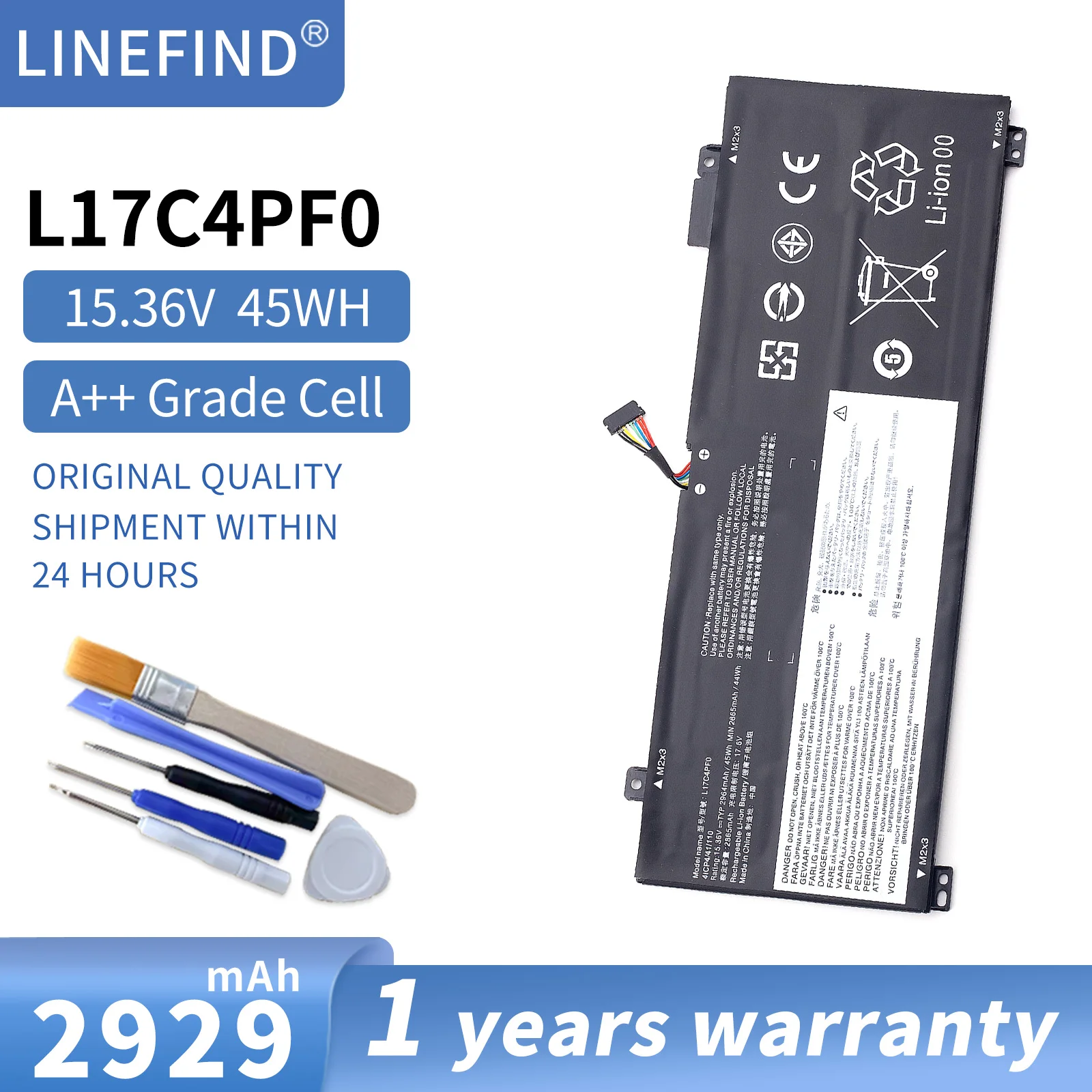 L17C4PF0 Laptop Battery For Lenovo IdeaPad S530-13IWL For Xiaoxin Air 13 13IML 13IWL Notebook L17M4PF0 5B10R38649 45Wh