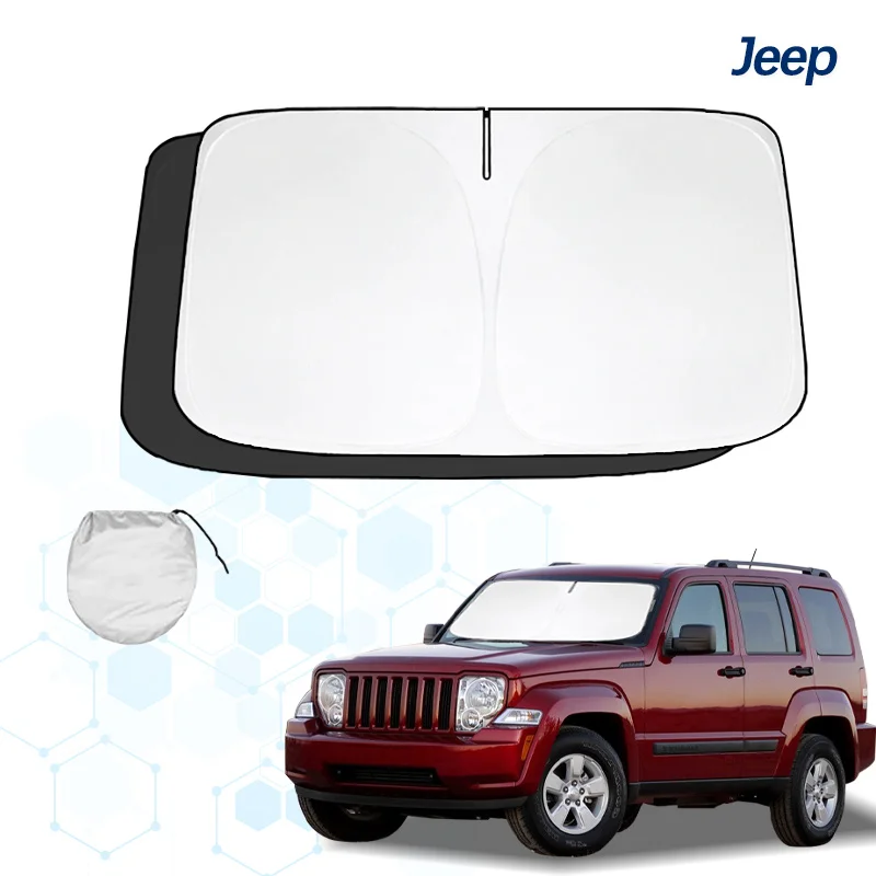 Windshield Sun Shade For Jeep Liberty Kj Liberty kk Sunshade Sun Visor Protector Foldable Blocks UV Rays Keep Your Car Cooler