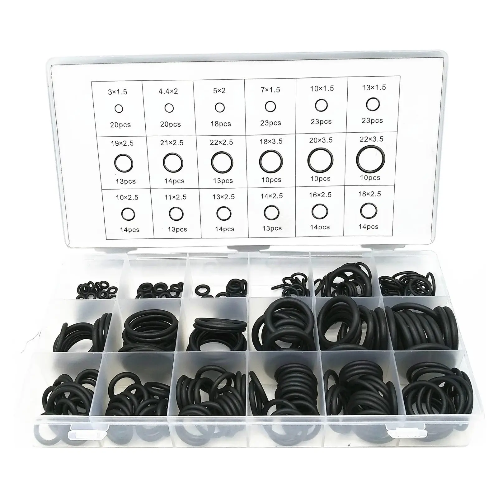 279Pcs Assortment Set, 18 Different Sizes Conditioning Compressor Hydraulic Plumbing Mechanics Workshop Plumbers