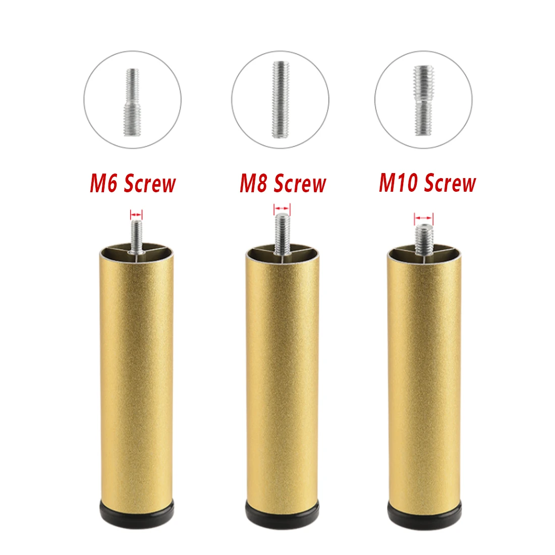 M6 M8 M10 Adjustable Furniture Leg Aluminum Alloy Table Legs For TV Cabinet/Wardrobe/Raised Refrigerator/Washing Machine Feet