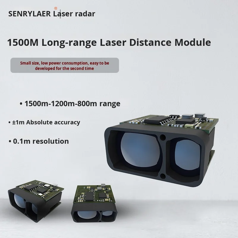 Miniature 1.5Km Outdoor Laser Rangefinder Module 1500M UAV Pan-Tilt Sensor Hot Sale Insulation Materials Sensor