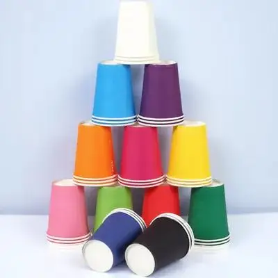 

100pcs Colored Paper Cups Thickened Eco-Friendly Craft DIY Supplies for Kids Classroom Party Decoration Handmade Art Projects