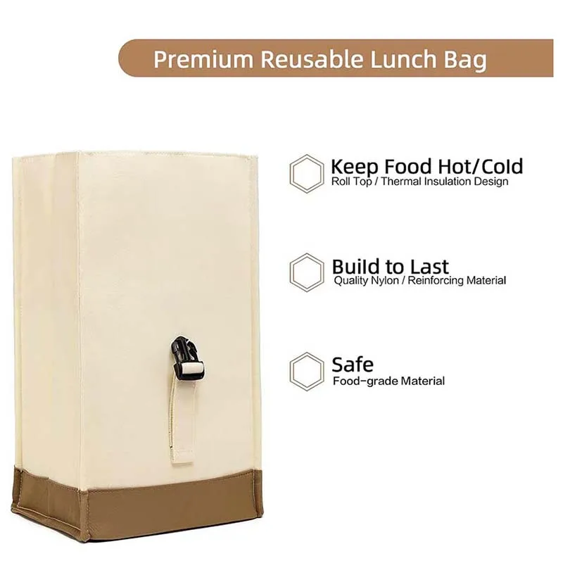 Women's Insulated Lunch Bag, Fashion Tote Leakproof Thermal Lunch Box for Women Girls, Portable Foldable Bag for Office School
