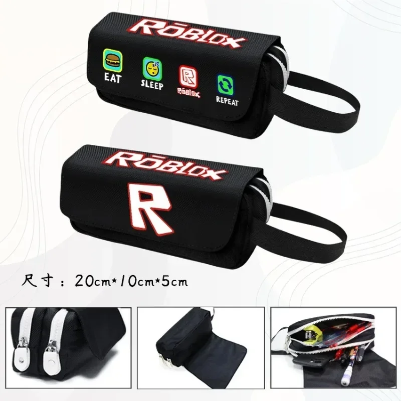 

Robloxs Pencil Case with Double-layer Zipper Large Capacity Pencil Case Stationery Box Student Wallet Supplies