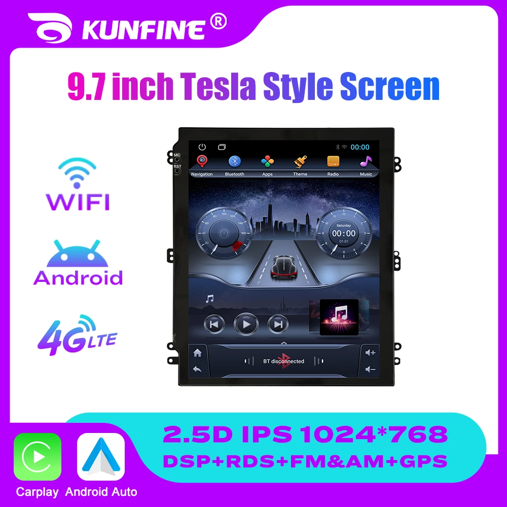 

9.7 inch Tesla style Carplay Android Auto Car Radio Universal 2 Din Multimedia Video Player DVD GPS Navigation