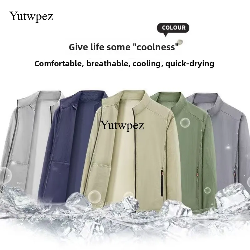 Running Sunscreen Skin Coat Camping Outdoor Hiking Sport Men Pocket UPF50+ Uv Sun Protection Jacket Summer Quick Dry Windbreaker