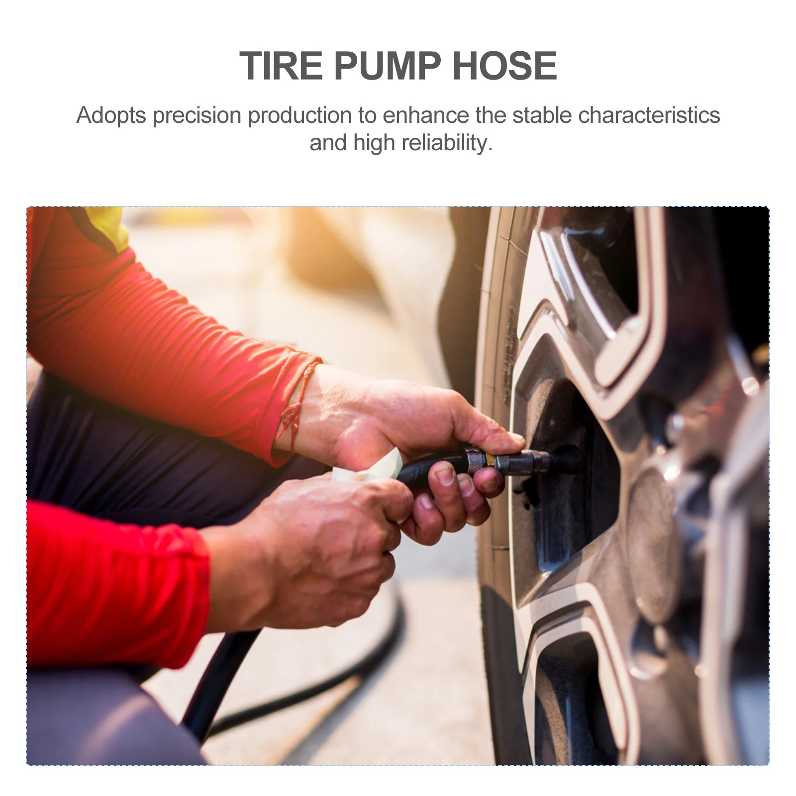 

2Pcs Air Pump Hose Flexible Alloy Replacement Adapter for Motorcycle Car Tire Inflator Hose Easy Inflation Air Pump Tube