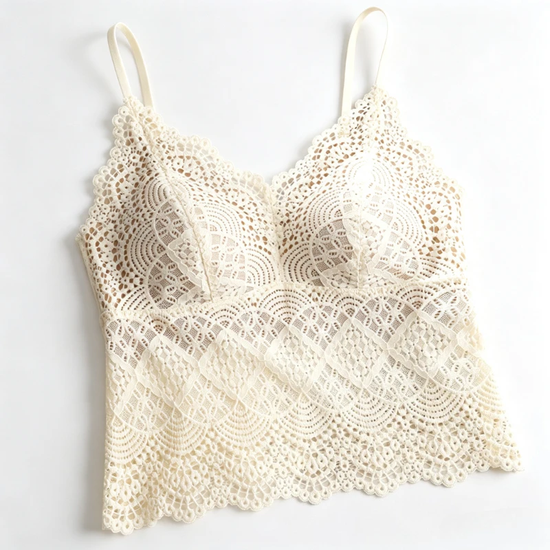 Cami Top Lace - Minimalist Women Soft Breathable French Lace