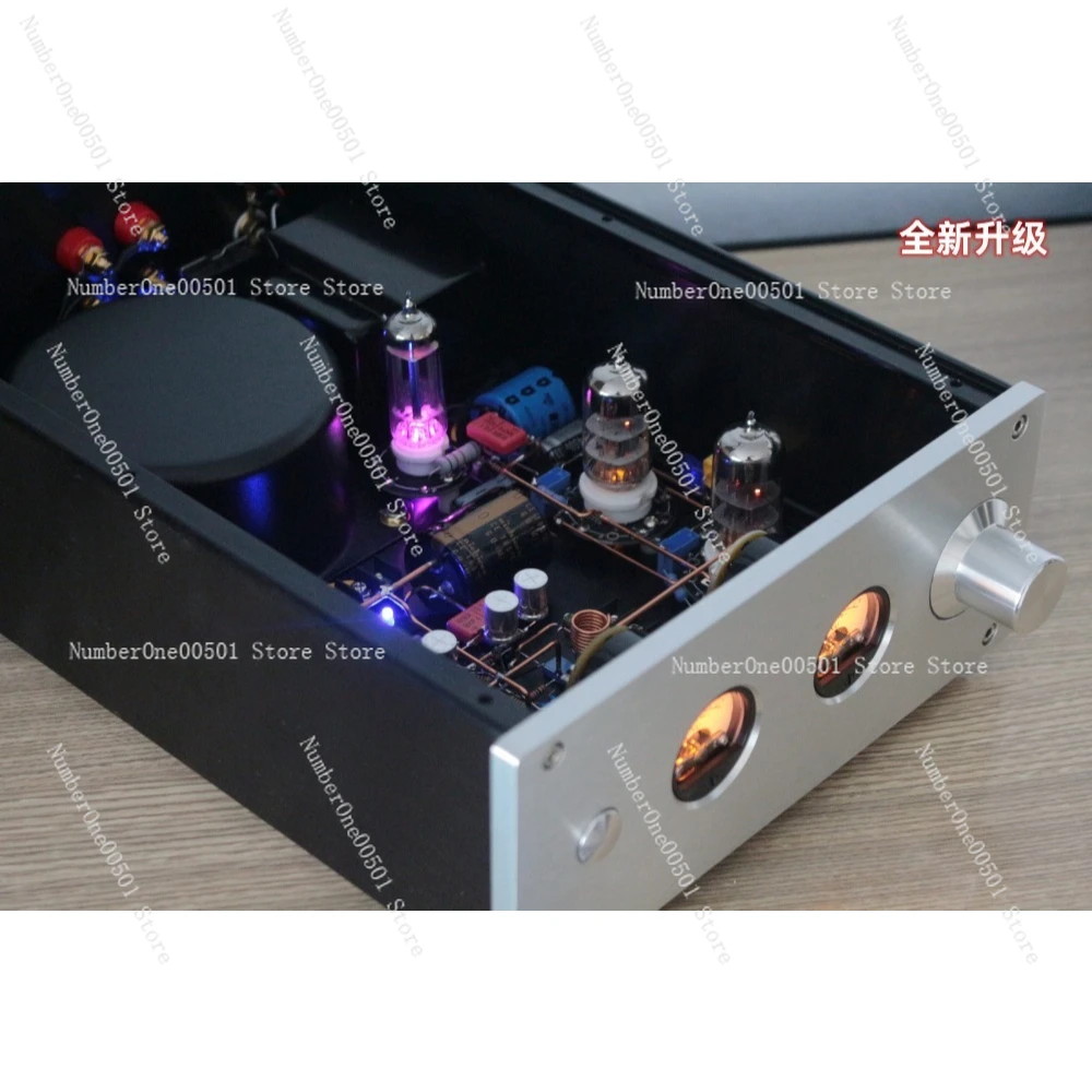 

Tube Preamp Solid State Amp TDA7293 LM3886 6n3 12AX7 VU Meter Transparent Cover Warm Sound Clear Detail