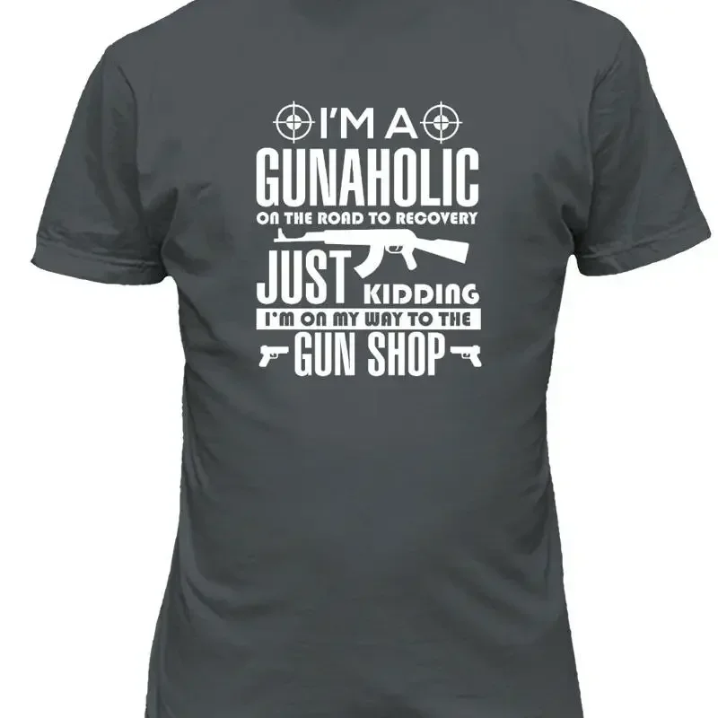 I'm A Gunaholic Gun Rights Guns Second Amendment Political Funny Men's T shirt