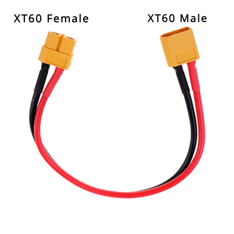 

1/5/10Pcs/lot XT60 / T Plug Female Male Connector Adapter 14AWG/12AWG Extension Cable Leads Adapter For RC Lipo Batter