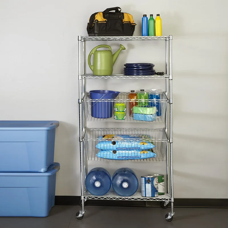 

Sports and fitness products finishing rack Floor-to-ceiling multi-functional basket multi-layer