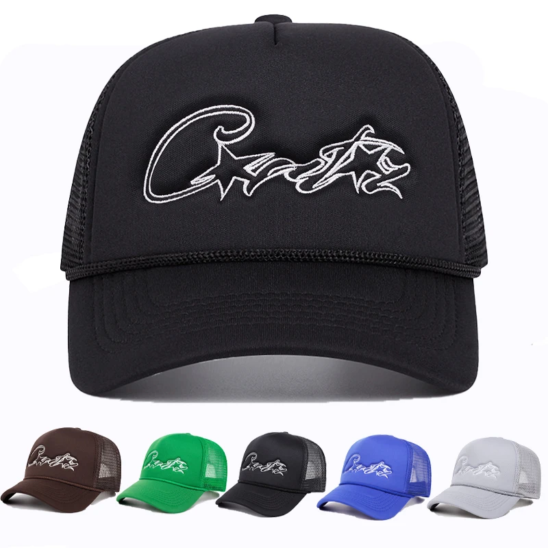 

Four Seasons Mesh Baseball Cap Women Men Fashion Casual Breathable Letter Icon Unisex HipHop Trucker Caps Outdoor Sports Dad Hat