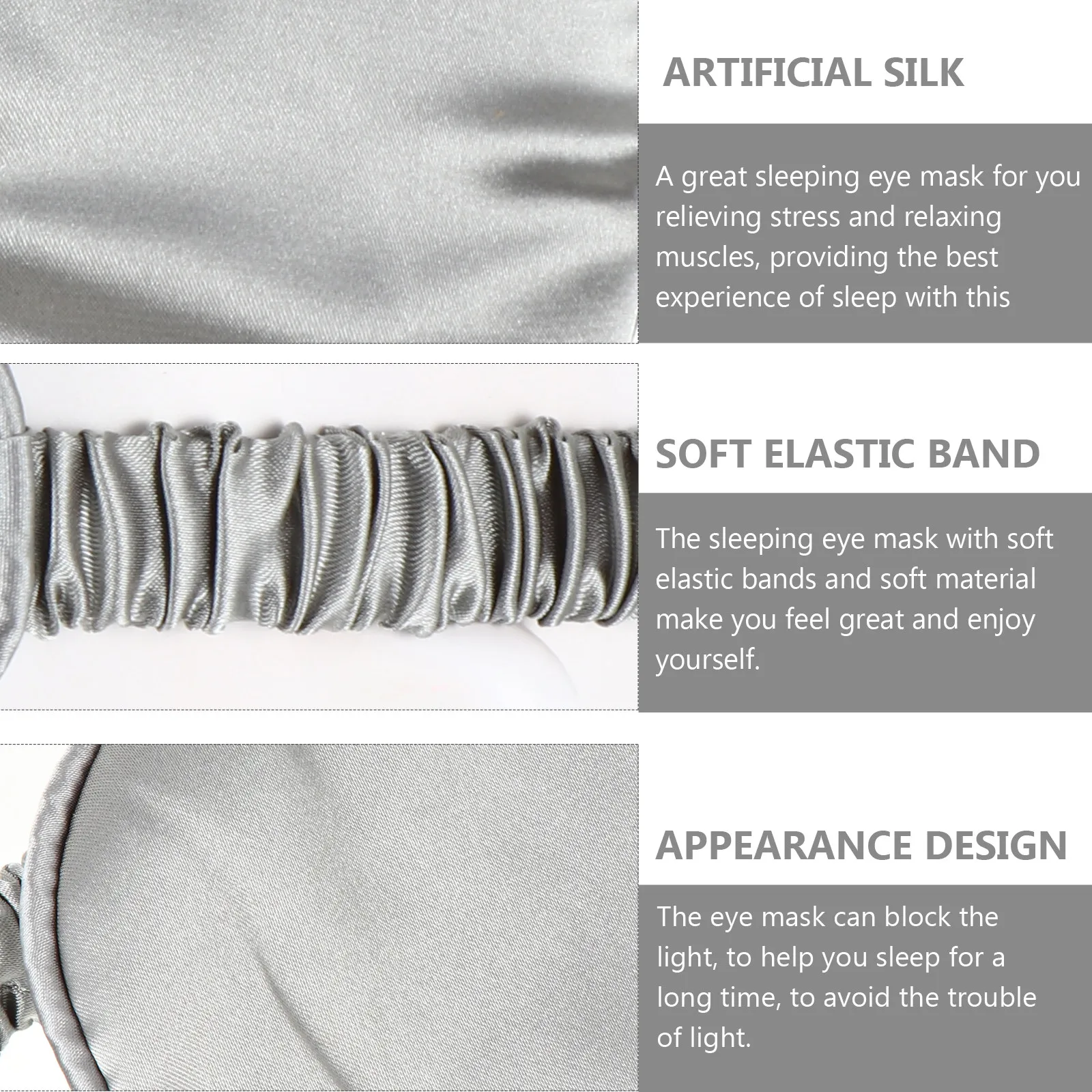 

Набор из 3-х мягких масок для сна с утягивающимся мешочком для путешествий, для снятия бессонницы и сухости глаз