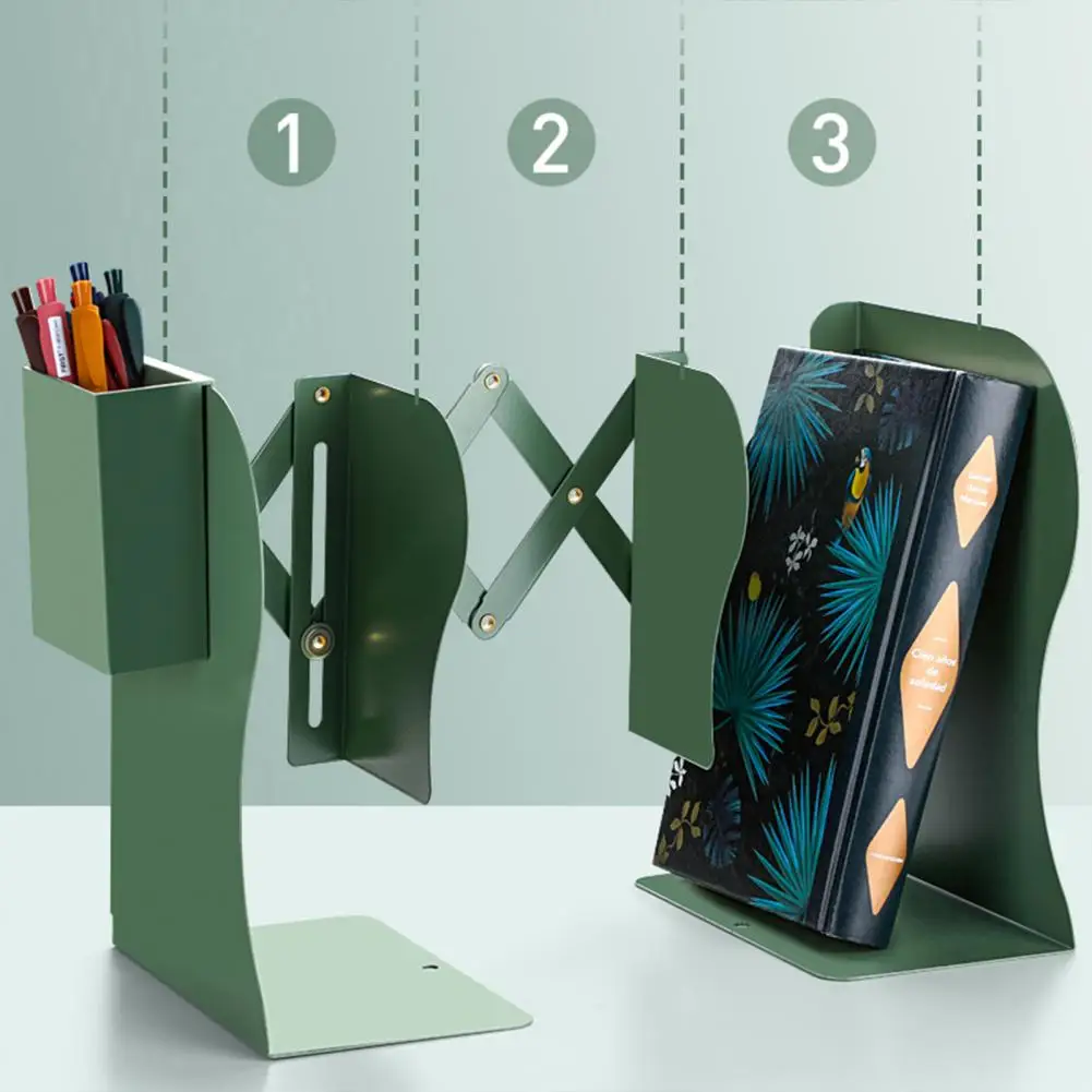 Bookends retráteis ajustáveis para sala de estudo, Bookends para prateleiras, Economia de espaço, Organizador Stand para Desktops, Casa, Escola