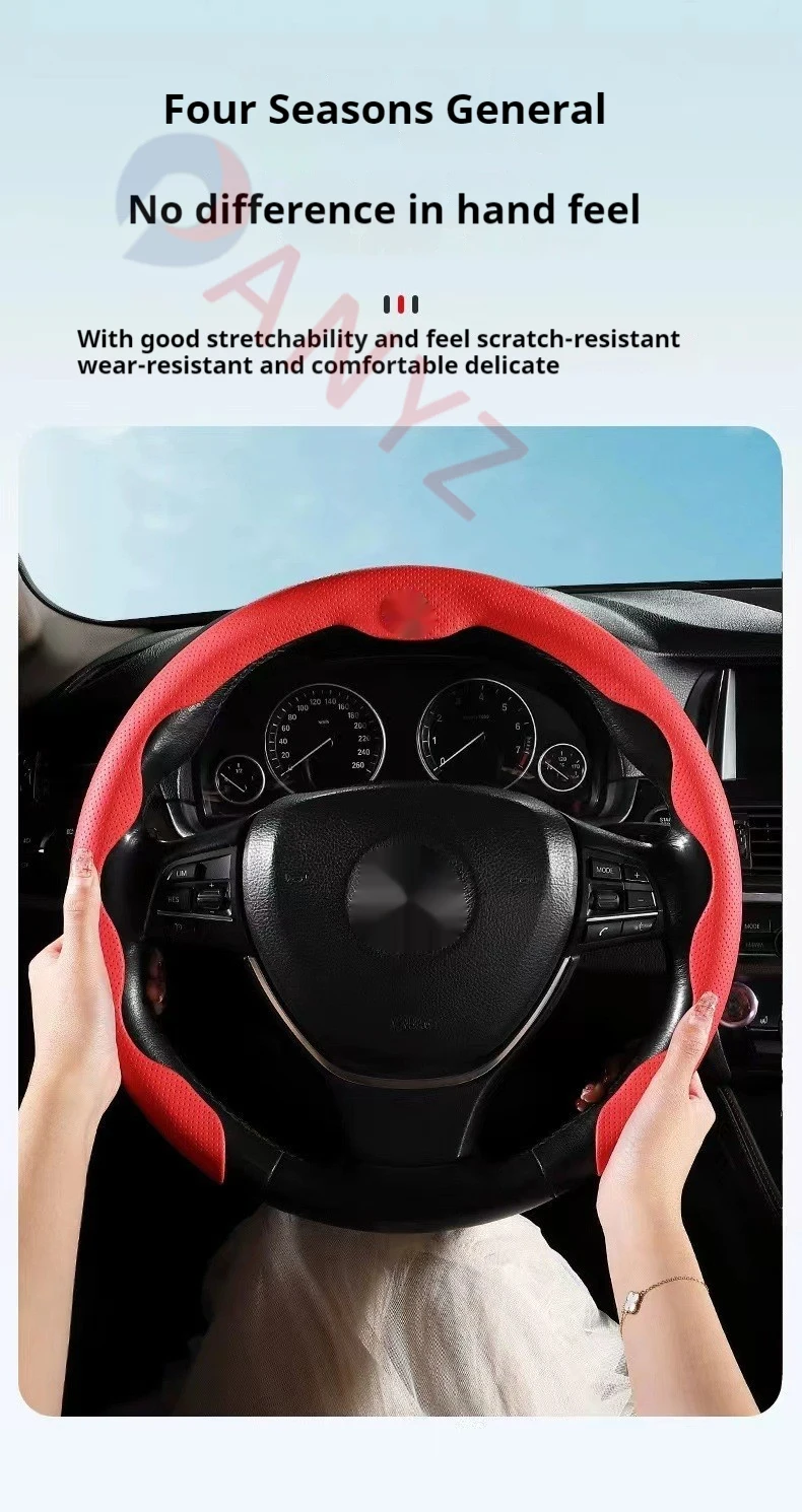 Suede Car Steering Wheel Cover For Toyota Prius Camry Corolla CHR C-HR RAV4 Land Cruiser Prado 150 Anti-skid Wheel Booster Cover