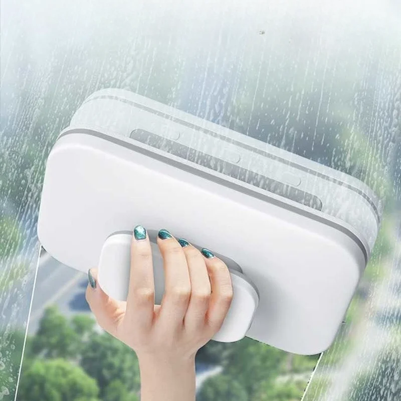 Double Sided Glass Wiper Double Layer Insulating High intensity Magnetic Glass Window Cleaning Tool With Safety Rope