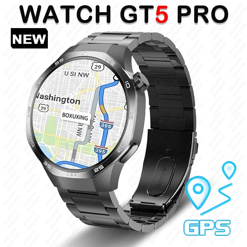 2025 New Smart Watch Heart rate Health Monitor Bluetooth Call NFC GPS Tracker IP68 Waterproof SmartWatch Men For HUAWEI GT5 Pro