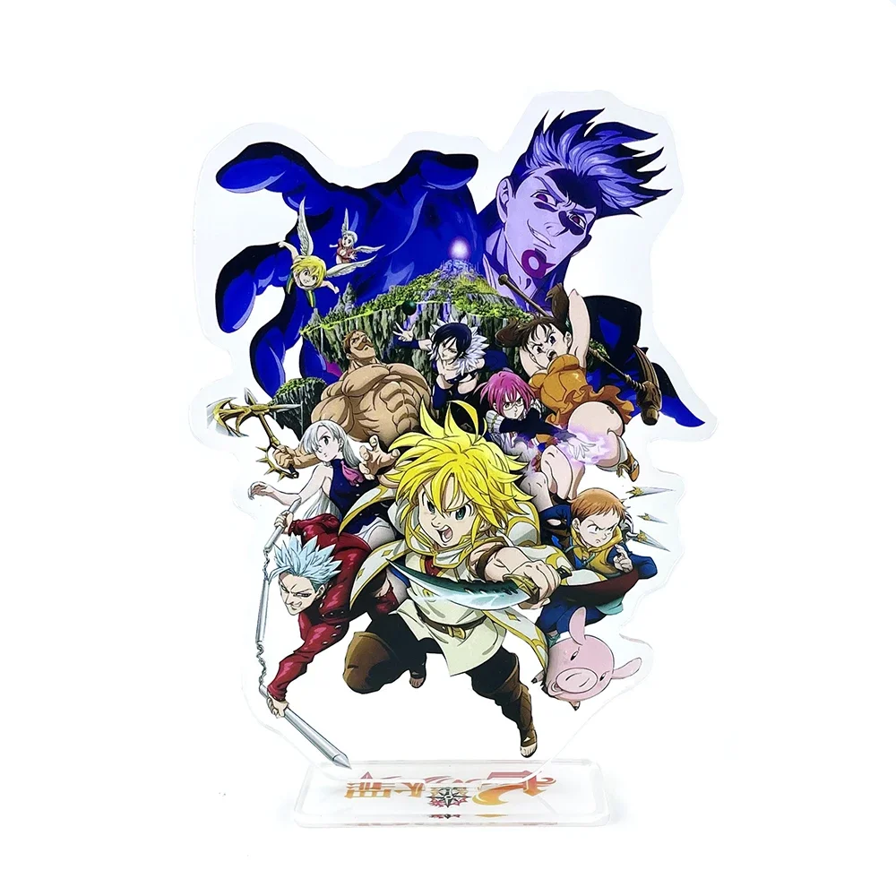 The Seven Deadly Sins B style Meliodas Liones Hawk Ban Diane King acrylic stand figure model plate holder cake topper game - view 2