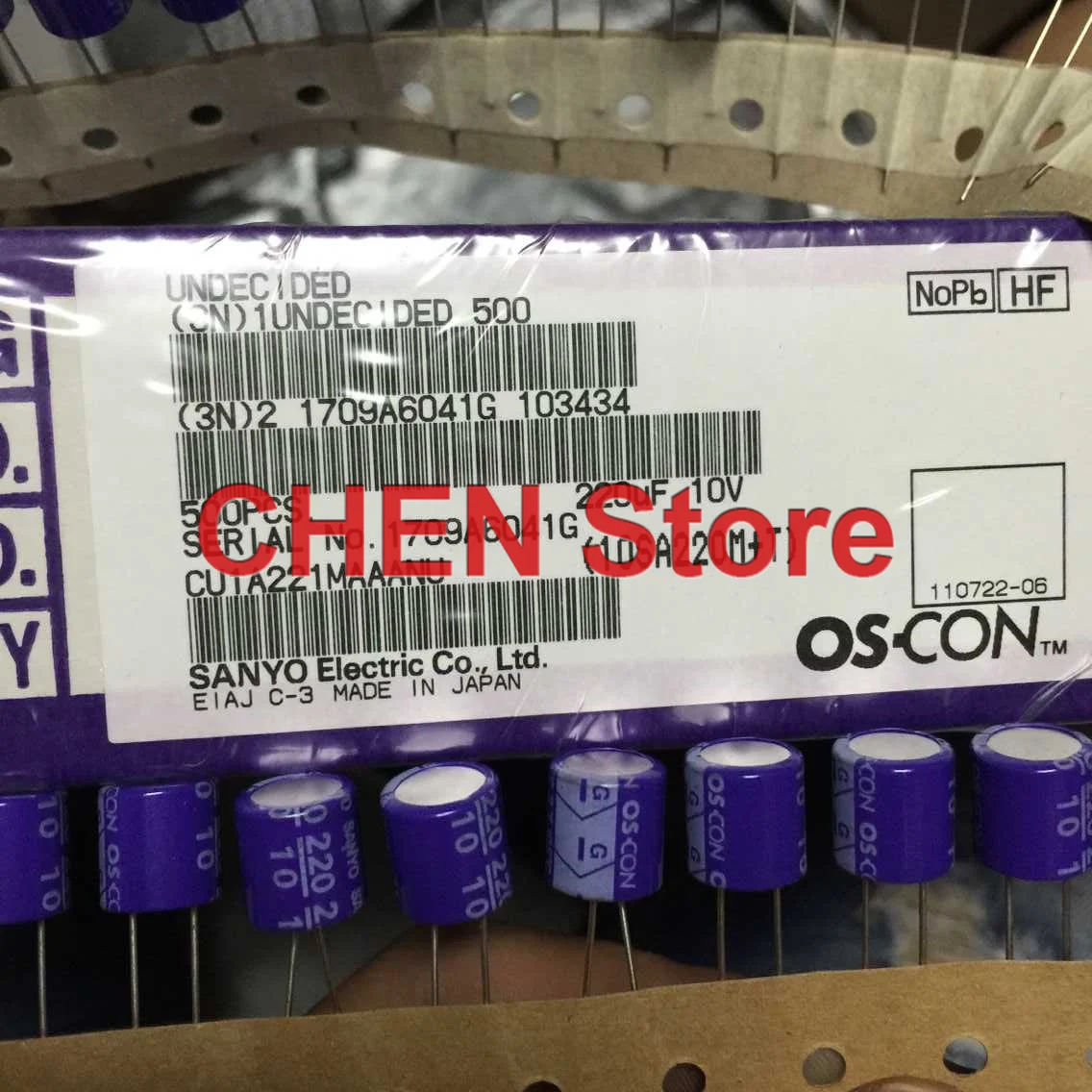 20PCS Sanyo OS-CON SA 10V220UF 10X11.5MM High polymer Motherboard 220UF 10V Solid State Capacitors purple 10SA220M