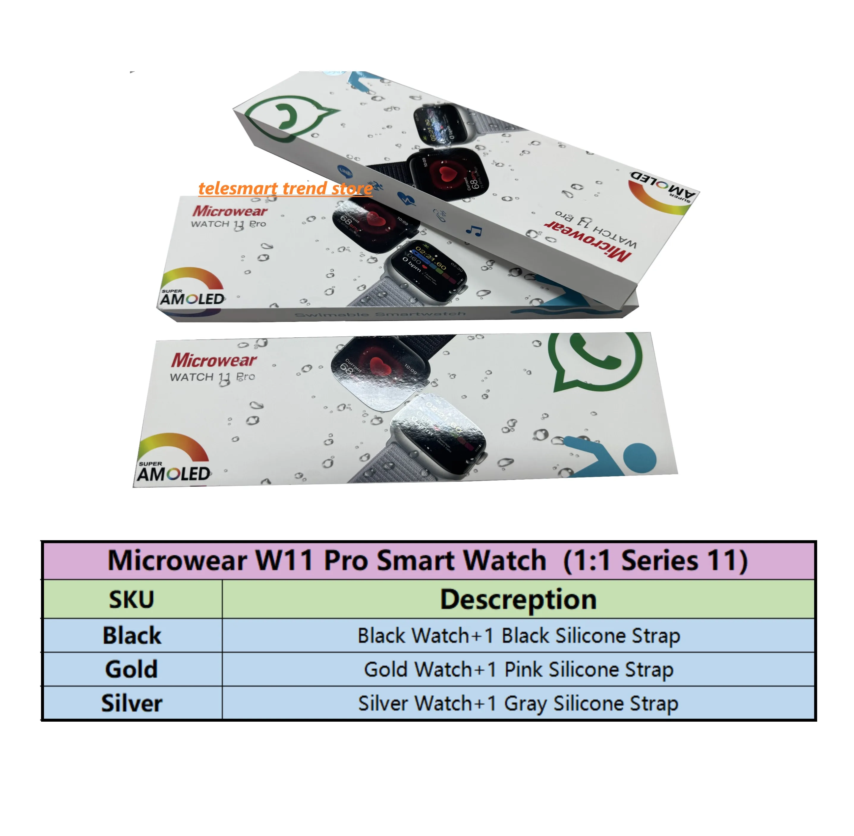 Latest W11 Pro Smart Watch S11 - огляд і ціна Smartwatch M Active