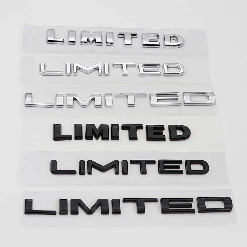 1PC 3D ABS LIMITED Car Letter Logo Sticker Tail Bumper Badge Auto Rear Trunk Emblem Styling Accessories JP