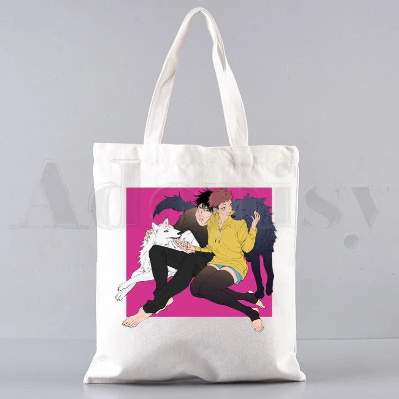 Gojo Satoru Yuji Itadori Jujutsu Kaisen Harajuku Handbags Shoulder Bags Casual Shopping Girls Handbag Women Elegant Canvas Bag