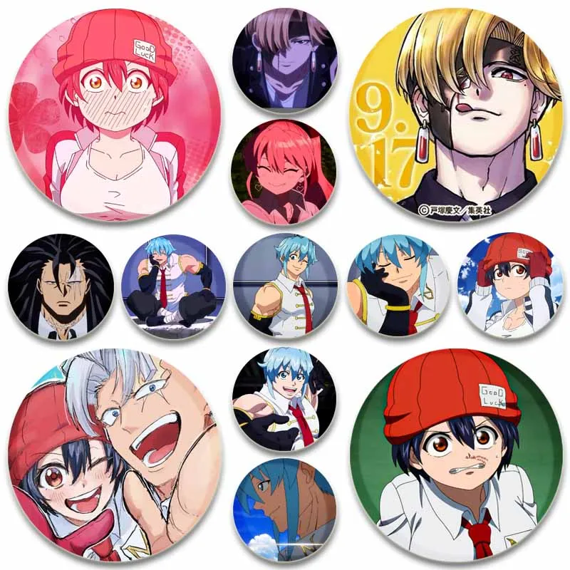 Anime Undead Unluck Button Pins Cartoon Handmade Badge Round DIY Creative Brooches for Backpack Jewelry Accessories Gifts