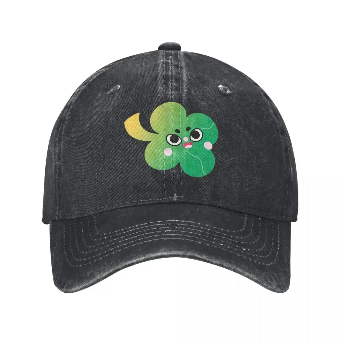 New Cute Lucky Clover Washed Baseball Cap Green Leaf Casual Trucker Dad Hat Summer Unisex Men Outdoor Sun Sunshade Baseball Caps