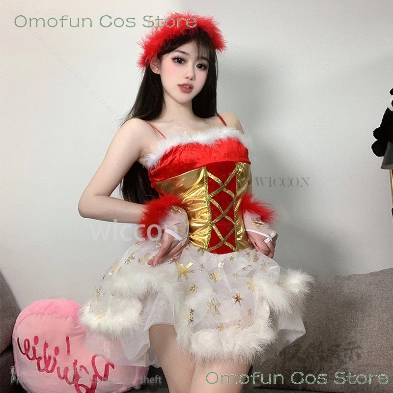 2024 Christmas Costumes Sexy Dress Nightclub Skirt Lingerie Transparent Underwear Lolita Women Headband For Girls Customized