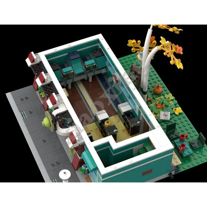 Classic MOC-126873 Birch Bowling Alley - Suitable for 10270 Bookstore Alternative Build 2009 Pieces Building Block Toys DIY Gift