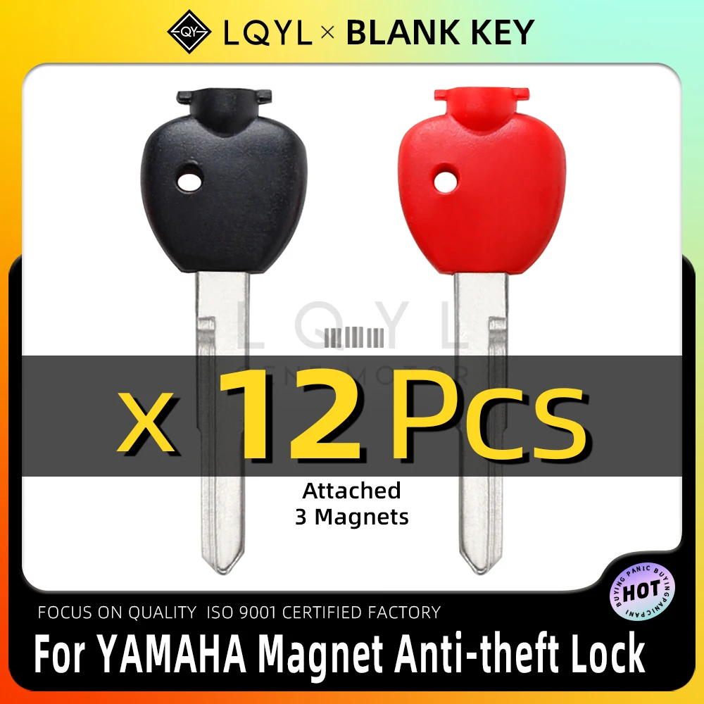 

LQYL 12 Pcs Motorcycle Key Uncut Blank Replacement Keys MAJESTY 400 YP2 YP3 For YAMAHA Magnet Anti-theft Lock MAJESTY 250