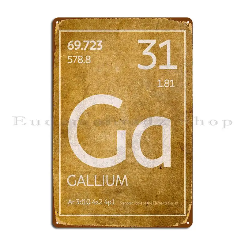 Gallium Element Symbol Metal Plaque Poster Painting Garage Plaques Plaques Create Cinema Tin Sign Poster