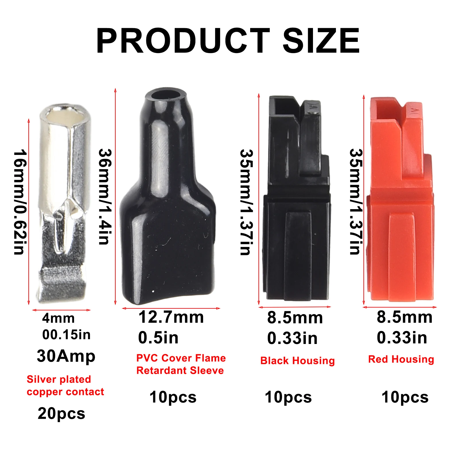 Terminal Shell Red Shell 30A Blocks Connector Connectors Electrical Equipment Supplies Electric Forklifts Machinery Construction