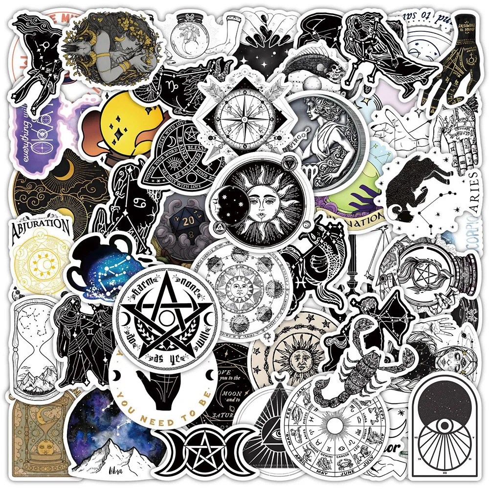 

10/30/50PCS Cool Divination Gothic Cartoon Stickers Aesthetic Decals Kids Toy DIY Diary Phone Car Laptop Magic Cool Sticker Pack